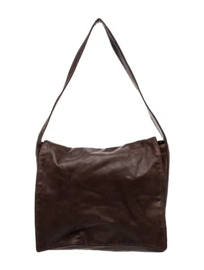 Pre-owned Loewe Leather Shoulder Bag In Brown
