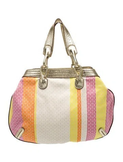 Pre-owned Loewe Leather Shoulder Bag In Pink