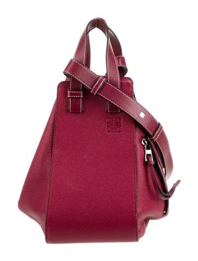 Pre-owned Loewe Leather Shoulder Bag In Red