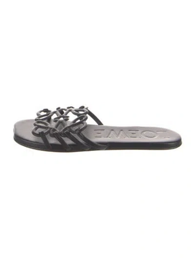 Pre-owned Loewe Leather Slides In Multicolor