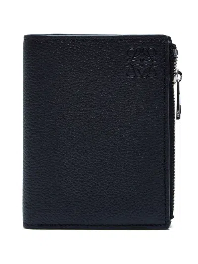 Loewe Leather Slim Bifold Wallet In Black