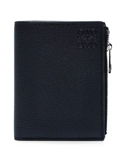 Loewe Leather Slim Bifold Wallet In Black