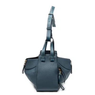 Pre-owned Loewe Leather Small Hammock In Blue