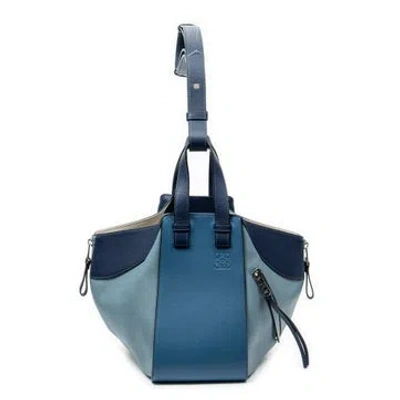 Pre-owned Loewe Leather Small Hammock In Blue