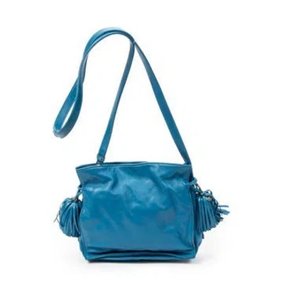 Pre-owned Loewe Leather Small Tassel Flamenco In Green