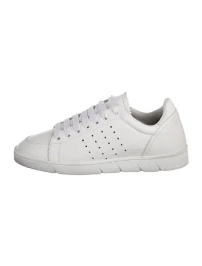Pre-owned Loewe Leather Sneakers In White