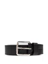 Loewe Leather Square-buckle Belt In Black