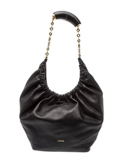 Pre-owned Loewe Leather Squeeze Hobo Medium 2023 In Brown