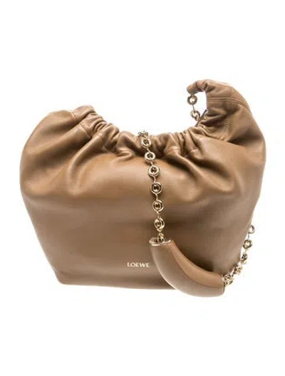 Pre-owned Loewe Leather Squeeze Small 2023 In Brown