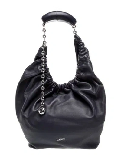 Pre-owned Loewe Leather Squeeze Small In Blue