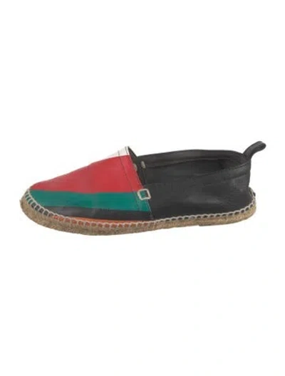 Pre-owned Loewe Leather Striped Espadrilles In Multi