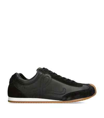 Loewe Leather-suede Ballet Runner 2.0 Sneakers In Black