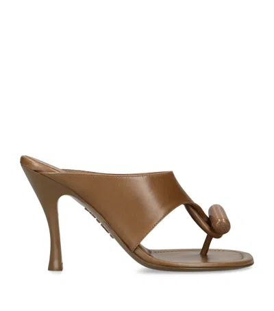 Loewe Toggle Sandal In Smooth Oak-colored Calf Leather In Multi