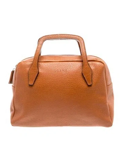 Pre-owned Loewe Leather Top Handle Bag In Brown
