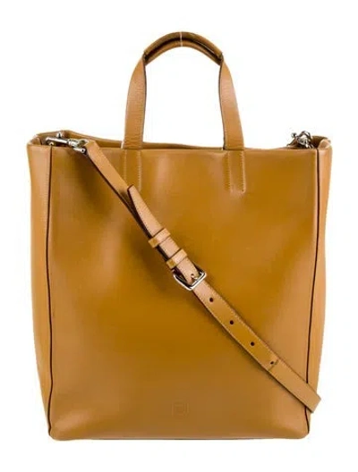 Pre-owned Loewe Leather Top Handle Bag In Neutral