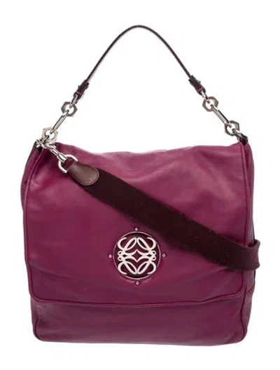 Pre-owned Loewe Leather Top Handle Bag Vintage In Pink