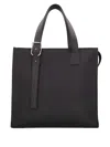 Loewe Leather Tote Bag In Black