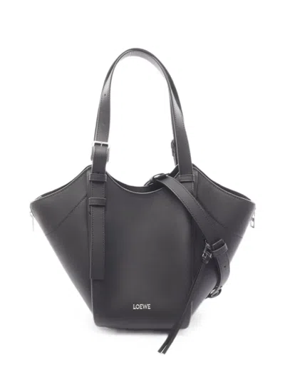 Pre-owned Loewe Leather Tote Bag In Black