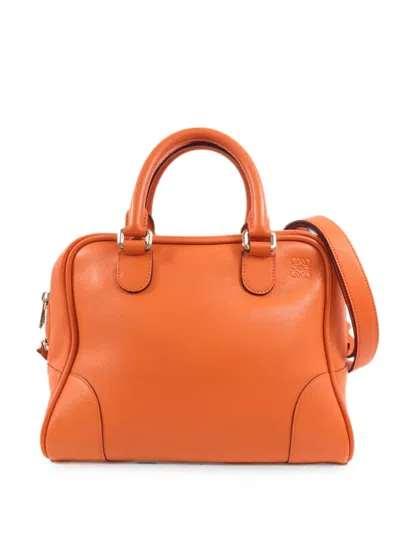 Pre-owned Loewe Leather Tote Bag In Orange
