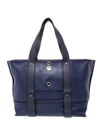 Pre-owned Loewe Leather Tote In Blue