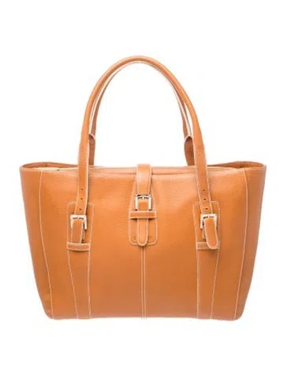 Pre-owned Loewe Leather Totes In Brown
