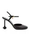 Loewe Leather Toy Ankle-strap Pumps 90 In Blue