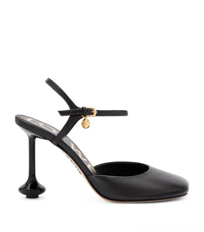 Loewe Leather Toy Ankle-strap Pumps 90 In Blue