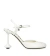 Loewe Leather Toy Ankle-strap Pumps 90 In White