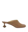 Loewe Toy Leather Drop Stiletto Mules In Beige
