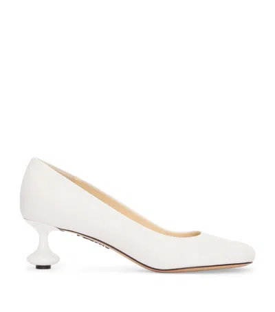 Loewe Leather Toy Pumps 45 In White