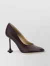 Loewe Leather Toy Pumps With Closed Toe And Unique Heel Design