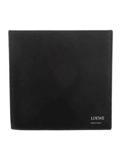 Pre-owned Loewe Leather Travel Pouch In Black