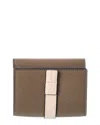 Loewe Leather Trifold Wallet In Green