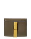 Loewe Leather Trifold Wallet In Green