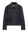 Loewe Mens Indigo Blue Workwear Relaxed-fit Denim Jacket In Black