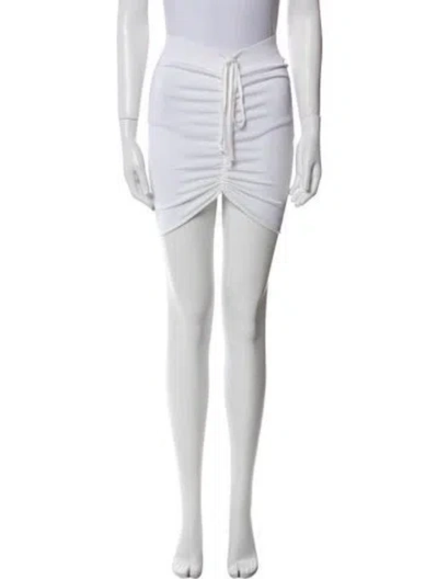 Pre-owned Loewe Leather Trim Embellishment Mini Skirt In Neutral