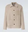 Loewe Wool-cashmere Shirt Jacket In Beige