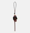 Loewe Leather-trimmed Wool Bag Charm In Multi