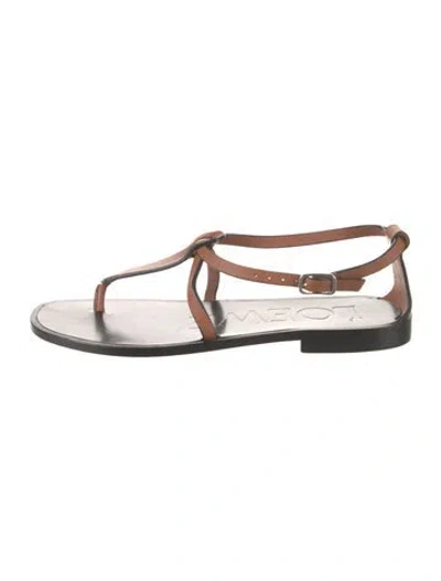 Pre-owned Loewe Leather T-strap Sandals In Multi