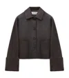 Loewe Leather Turn-up Jacket In Brown