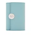 Loewe Leather Vertical Pebble Wallet In Blue