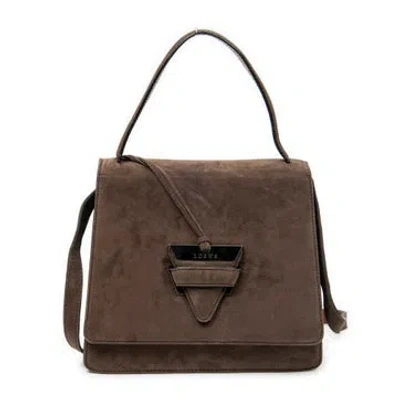 Pre-owned Loewe Leather Vintage Barcelona Crossbody In Brown