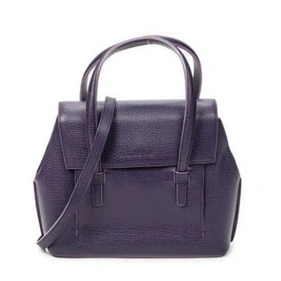 Pre-owned Loewe Leather Vintage Handbag In Purple
