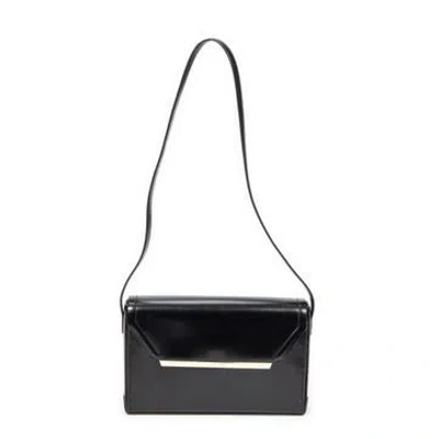 Pre-owned Loewe Leather Vintage Rectangular Flap In Black
