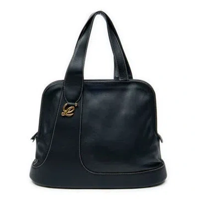 Pre-owned Loewe Leather Vintage Tall Dome Tote In Blue