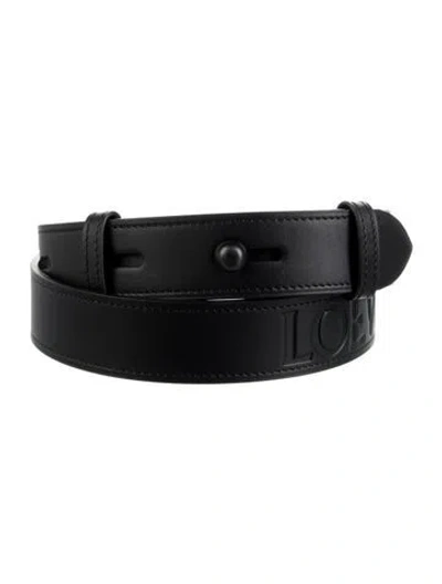 Pre-owned Loewe Leather Waist Belt In Black