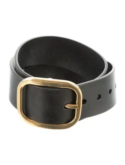 Pre-owned Loewe Leather Waist Belt In Black