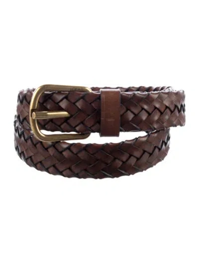 Pre-owned Loewe Leather Waist Belt In Brown