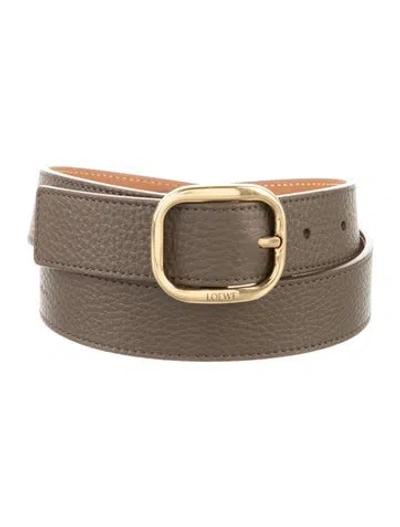 Pre-owned Loewe Leather Waist Belt In Brown