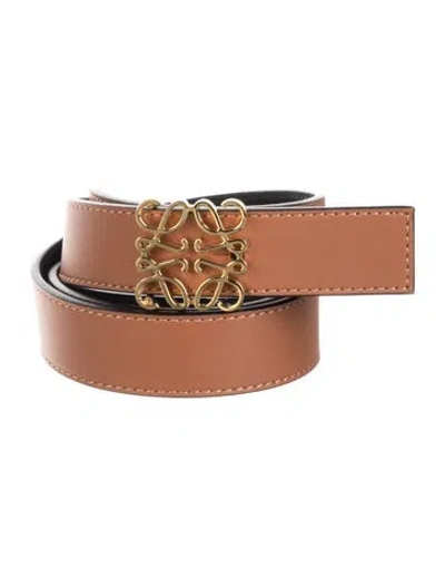 Pre-owned Loewe Leather Waist Belt In Brown